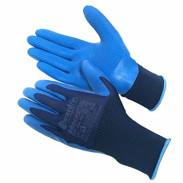 Перчатки Gward Rocks нейлоновые синие с текстурированным латексным покрытием купить в Красноярске по низкой цене