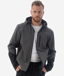 Куртка мужская демисезонная БРОДЕКС KS 237 софтшел, серый меланж купить в Красноярске по низкой цене Куртка мужская демисезонная БРОДЕКС KS 237 софтшел, серый меланж купить в Красноярске по низкой цене