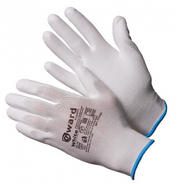 Перчатки Gward PU1001 WHITE нейлоновые белого цвета с полиуретановым покрытием купить в Красноярске по низкой цене