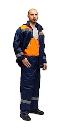 Костюм мужской летний ЛЕСОРУБ синий/оранж (куртка+полукомбинезон) купить в Красноярске по низкой цене Костюм мужской летний ЛЕСОРУБ синий/оранж (куртка+полукомбинезон) купить в Красноярске по низкой цене