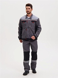 Костюм мужской летний МОДУЛЬ т.серый/черн/св.серый (куртка+брюки) купить в Красноярске по низкой цене Костюм мужской летний МОДУЛЬ т.серый/черн/св.серый (куртка+брюки) купить в Красноярске по низкой цене