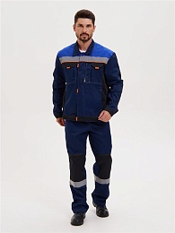 Костюм мужской летний МОДУЛЬ синий/черн/василек (куртка+брюки) купить в Красноярске по низкой цене Костюм мужской летний МОДУЛЬ синий/черн/василек (куртка+брюки) купить в Красноярске по низкой цене