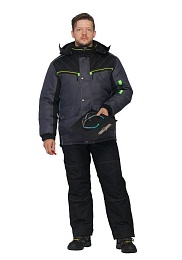 Куртка мужская зимняя ПРЕСТИЖ NEW, серый/черный купить в Красноярске по низкой цене