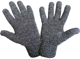 Перчатки полушерстяные двойные, серые МОРОЗКО купить в Красноярске по низкой цене