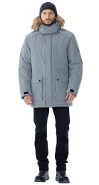 Куртка мужская зимняя РУТФОРД, тк.Белфаст, светло-серый купить в Красноярске по низкой цене