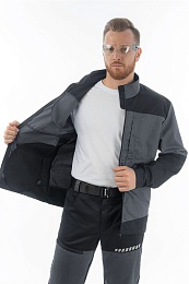 Куртка мужская летняя БРОДЕКС KS 234, серый/черный купить в Красноярске по низкой цене