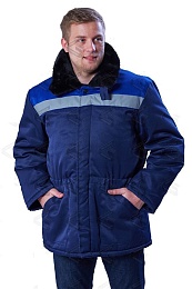 Куртка мужская зимняя БРИГАДИР с СОП, т.синий/василек купить в Красноярске по низкой цене