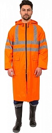 Плащ влагозащитный сигнальный СОП (Нейлон/ПВХ,180), оранжевый купить в Красноярске по низкой цене Плащ влагозащитный сигнальный СОП (Нейлон/ПВХ,180), оранжевый купить в Красноярске по низкой цене