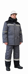 Костюм мужской зимний ОПЗ серый/черный (куртка+полукомбинезон) купить в Красноярске по низкой цене