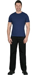 Футболка трикотажная (кор. рукав) темно синяя купить в Красноярске по низкой цене