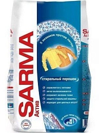 Порошок стиральный СМС Сарма-актив Горная свежесть д/белого и цветного универсал 800гр./01025 НК купить в Красноярске по низкой цене
