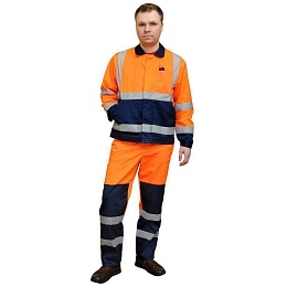 Костюм мужской летний ДОРОЖНИК оранжевый/синий (куртка+полукомбинезон) купить в Красноярске по низкой цене Костюм мужской летний ДОРОЖНИК оранжевый/синий (куртка+полукомбинезон) купить в Красноярске по низкой цене