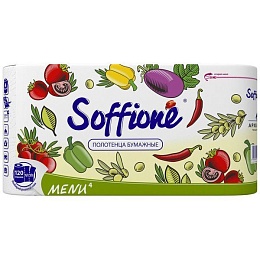 Полотенце бумажное Soffione Menu двухслойное, белое, 4 рулона купить в Красноярске по низкой цене Полотенце бумажное Soffione Menu двухслойное, белое, 4 рулона купить в Красноярске по низкой цене