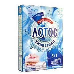 Порошок стиральный СМС "Лотос" универсал 3в1 450гр купить в Красноярске по низкой цене