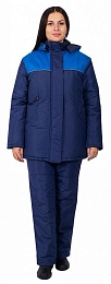 Куртка женская зимняя САКРИН (СНЕЖАНА), т.синий/василек купить в Красноярске по низкой цене
